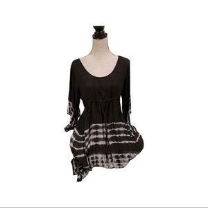 Tie dye, cinched waist tunic/dress